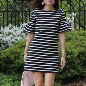 J. Crew Shift‎ Dress with Ruffle bell sleeves Size XXS EUC 629
